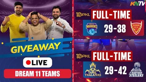 Pkl Live Match Today Tamil Thalaivas Vs Haryana Steelers Rohit