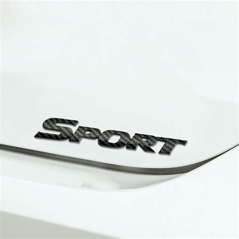 Carbon Fiber Sport Logo Emblem Badge Sticker Trunk Bumper Decal Car