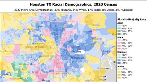 Houstons Racial Demographics Map Aka Proving Its The Most Diverse