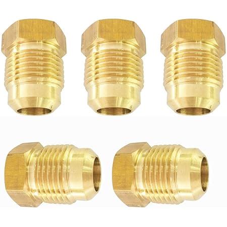 Amazon Brass 45 Degree Flare 5 8 OD Plug SAE Flared Tube Fitting