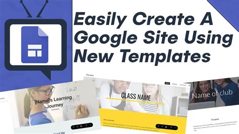 How To Create New Google Sites Using Templates Tutorial 2020 Teacher