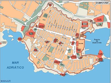 Tourist Map Of Dubrovnik