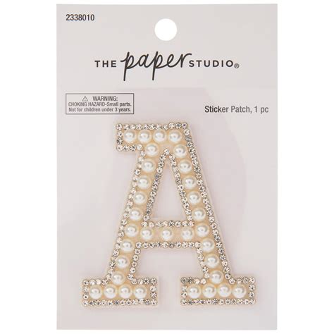 Pearl Letter Patch Sticker Hobby Lobby 2338010