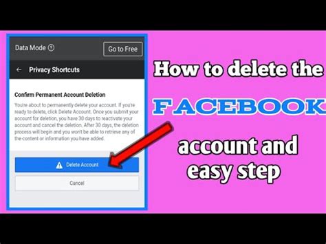 Paano Mag Delete Ng Facebook Account How To Delete The Facebook