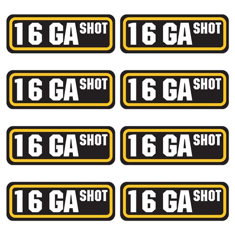 16ga Ammo Sticker 8 Pack Az House Of Stickers