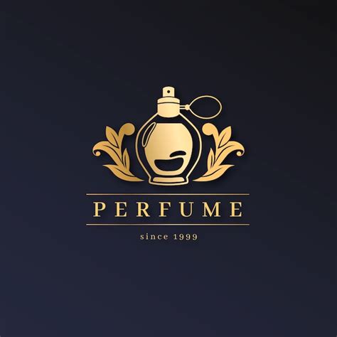 Free Vector Perfume Logo Luxury Golden Design