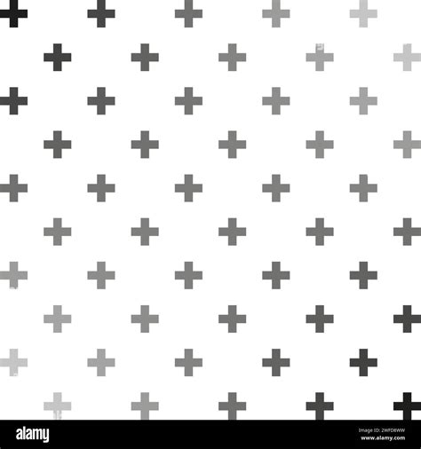 Cross Shape Symbol Cross Sign Seamlessly Repeatable Geometric Pattern