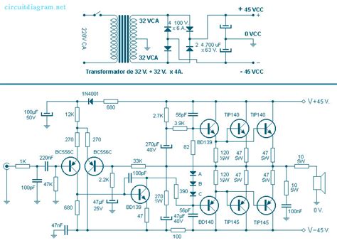 1000w Audio Power Amplifier Circuit Diagram