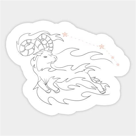 Zodiac Sign Aries Aries Sticker TeePublic