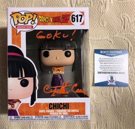 Cynthia Cranz Signed Autographe Chi Chi Funko Pop Dragon Ball Z Beckett