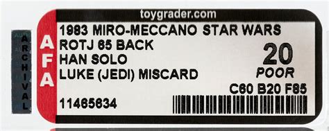 Hake S MIRO MECCANO STAR WARS RETURN OF THE JEDI LUKE SKYWALKER