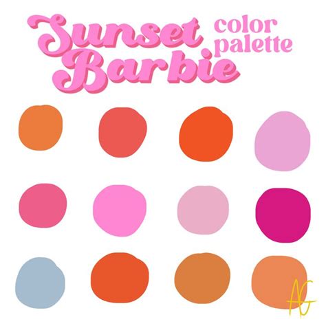 The Color Scheme For Sunset Palettes Is Shown In Pink Blue And Orange