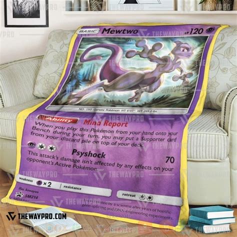 Hot Pokemon Mewtwo Sun And Moon Fleece Blanket Boxbox Branding Luxury