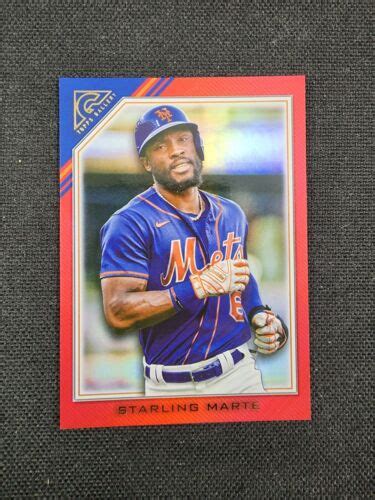 2022 Topps Gallery Starling Marte Red Foil 4 5 New York Mets EBay