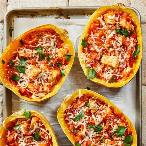 Chicken Parmesan Stuffed Spaghetti Squash Recipe EatingWell