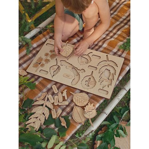 Stuka Puka Puzzle En Bois Les Feuilles Et Leurs Fruits