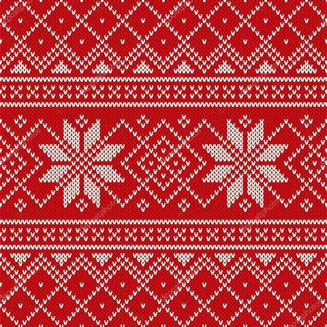 Christmas Sweater Design Seamless Knitting Pattern Stock Vector