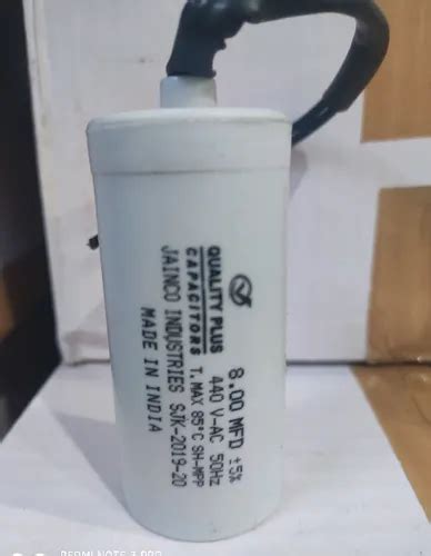 V Ac Plastic Quality Plus Mfd Motor Run Capacitor At Rs Piece