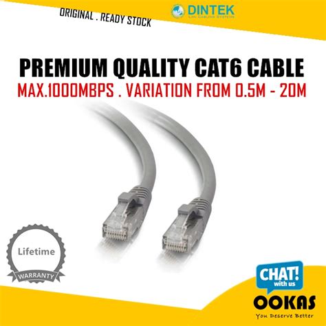 Dintek Cat Premium Quality Pair Utp Patch Cord Lan Rj Mbps