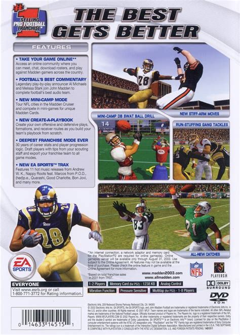 Madden NFL 2003 cover or packaging material - MobyGames