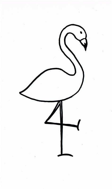 Flamingo Outline Printable