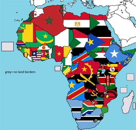 A flag map of Africa but each flag is determined on which country they ...