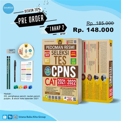 Jual Buku Pedoman Resmi Seleksi Tes CPNS 2021 2022 CD Sarang Baca Di