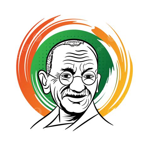 Mahatma Gandhi Illustration With Indian Flag Tricolor, Gandhi Jayanti ...