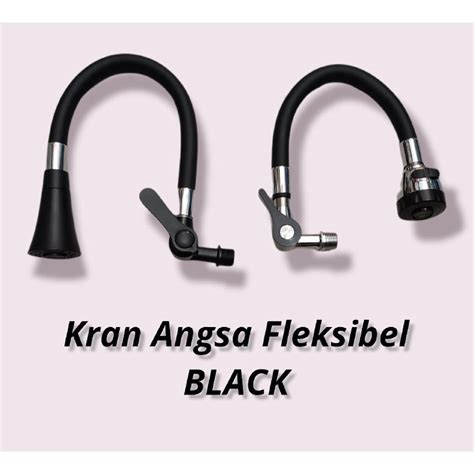 Jual Kran Angsa Warna Kran Cuci Piring Fleksibel Karet Hitam Dinding