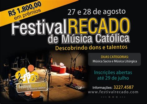 Festival Recado De Música Católica Banners De Divulgação