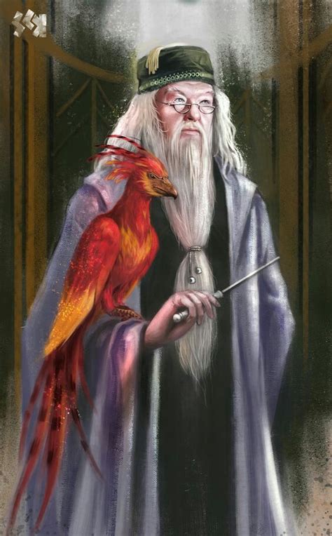 Albus Dumbledore And Fawkes Art Harry Potter Harry Potter Fan Art