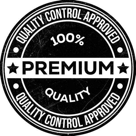 Quality Control Approved Stamp Badge Icon Seal Emblem Quality