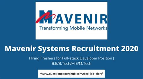 Mavenir Systems Hiring For Full Stack Development Engineer Position In