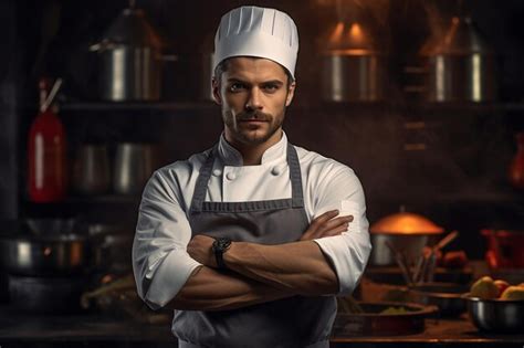 Premium AI Image | Portrait of a Handsome Master Chef Generative By Ai