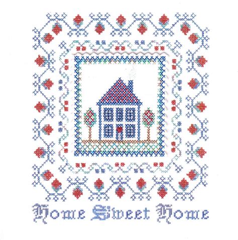 Cross stitch house, Cross stitch samplers, Cross stitch