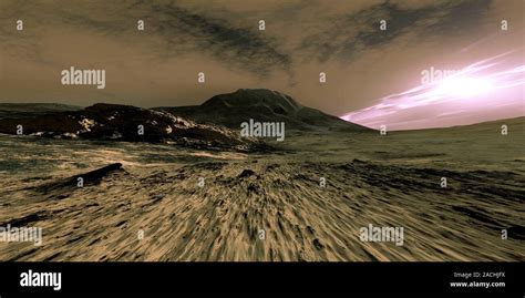 Surface Of Venus Artwork Of Storms And Volcanic Gases On The Surface