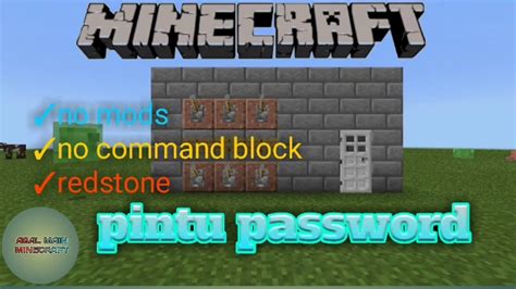 Cara Membuat Pintu Password Di Minicraft Youtube