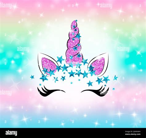 Unicorn Rainbow Sparkle Background Stock Illustration Stock Photo Alamy