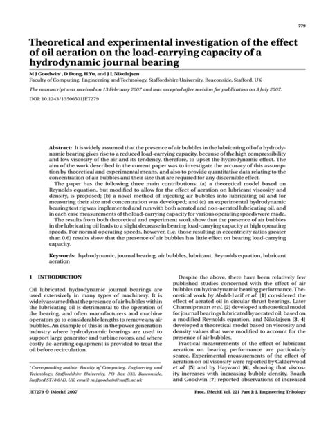 Theoretical And Experimental Investigation Of The Effect Of