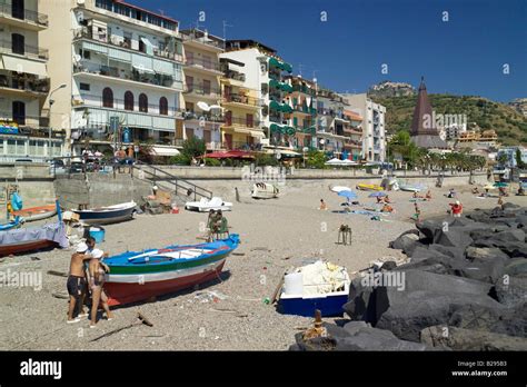 Promenade Giardini Naxos Sicily Italy Hi Res Stock Photography And