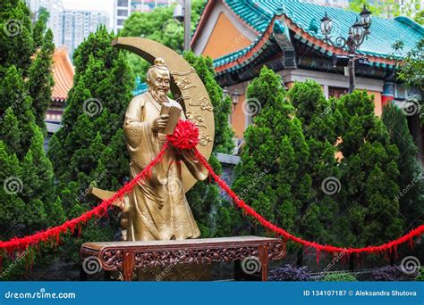 Pray For Good Love With Red Silk Rope At Wong Tai Sin Temple In