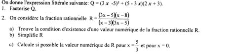 Expression Litt Rale Et Fraction Rationnelle