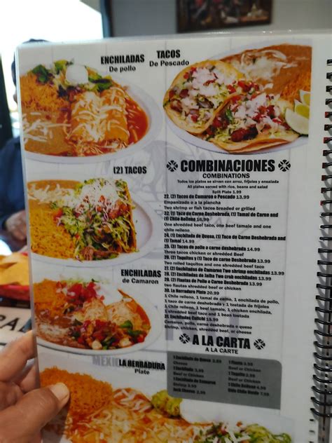 Menu At La Herradura Mexican Grill Seafood Restaurant Tucson S