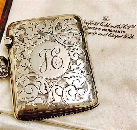 Superb Antique Sterling Silver Vesta Case Match Safe Deakin And Francis 1907