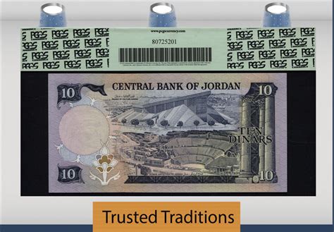 Welt Banknoten Dinars Tt Pk B Jordan Central Bank Pcgs