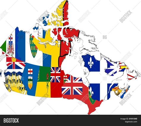 Canada Map Provinces Territories Image & Photo | Bigstock