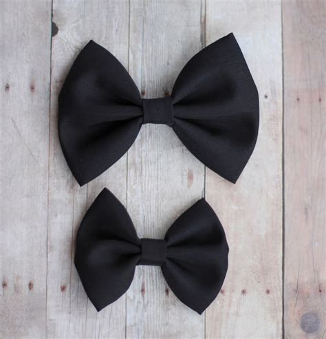 Black Hair Bow Black Hair Bow Clip Black Bow Nylon - Etsy