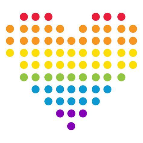 Diseño Png Y Svg De Corazón Punto Círculo Arco Iris Lgbt Para Camisetas