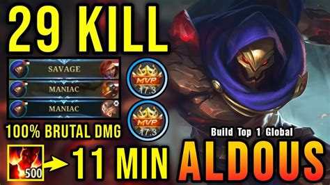 SAVAGE 2x MANIAC 29 Kills Aldous 500 Stack In 11 Minutes Build