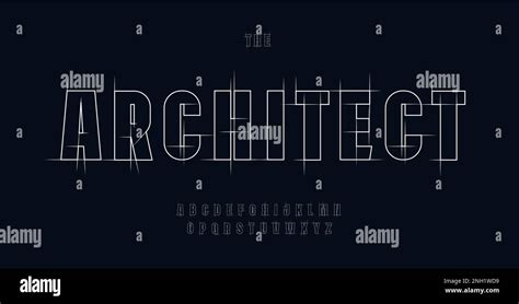 Alfabeto De Arquitecto Letras Geom Tricas Del Plano Fuente Del Plan